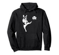 French Bulldog Soccer Player Funny Hoodie - Casual Everyday Wear Men Women - T-Shirt, Sweatshirt, Hoodie