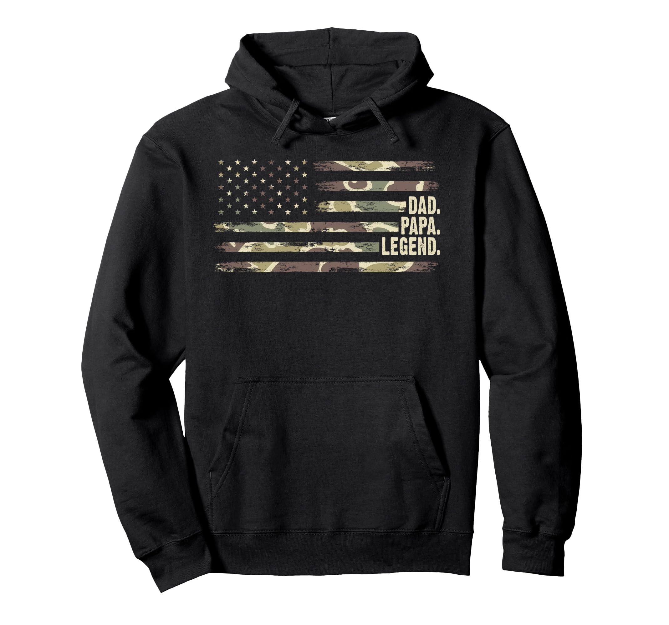 Old School Camo Dad Papa Legend Usa Hoodie - Fun Novelty Design for Adults - T-Shirt, Sweatshirt, Hoodie