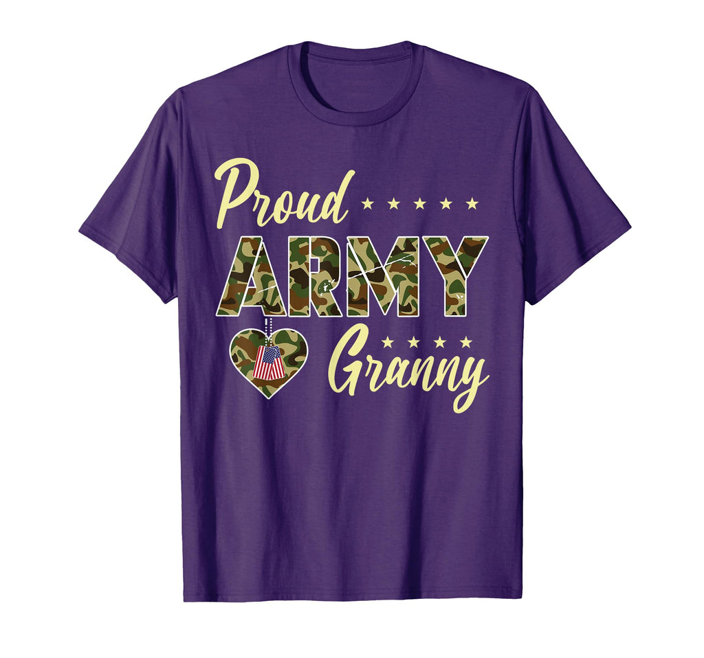 Proud Army Granny Camouflage Soldier T-Shirt - Novelty Apparel for Adults - T-Shirt, Sweatshirt, Hoodie