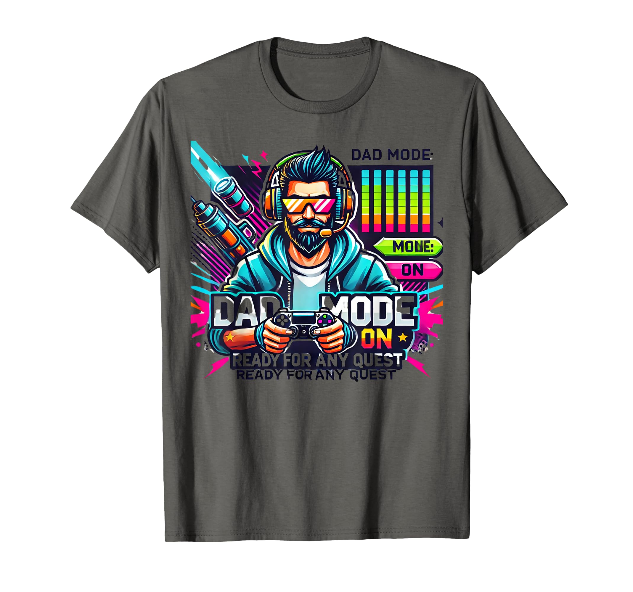 Dad Squad Dad Mode Gamer Team T-Shirt - Fun Novelty Design for Adults - T-Shirt, Sweatshirt, Hoodie