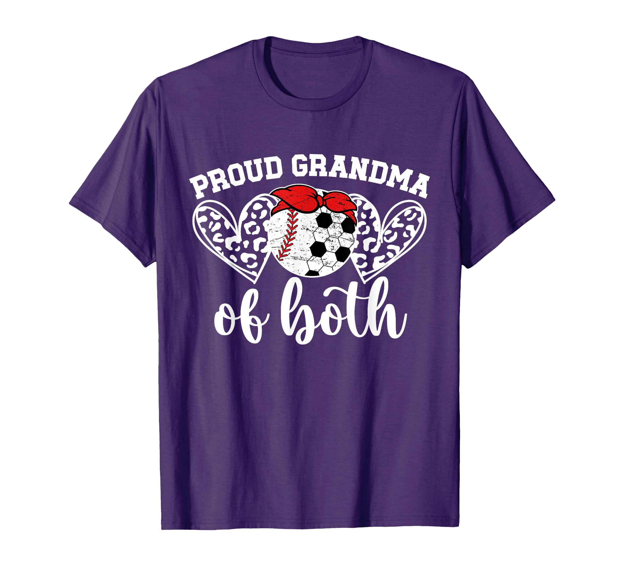 Proud Grandma Both Soccer Baseball T-Shirt - Novelty Apparel Men Women - T-Shirt, Sweatshirt, Hoodie