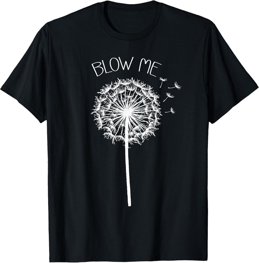 Retro Vintage Blow Me Dandelion Funny Minimalist - Adult & Kids T-Shirts, Sweatshirts & Hoodies apparel design preview 1