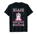 Just Who Loves Unicorns And Soccer T-Shirt - Novelty Apparel Men Women - T-Shirt, Sweatshirt, Hoodie