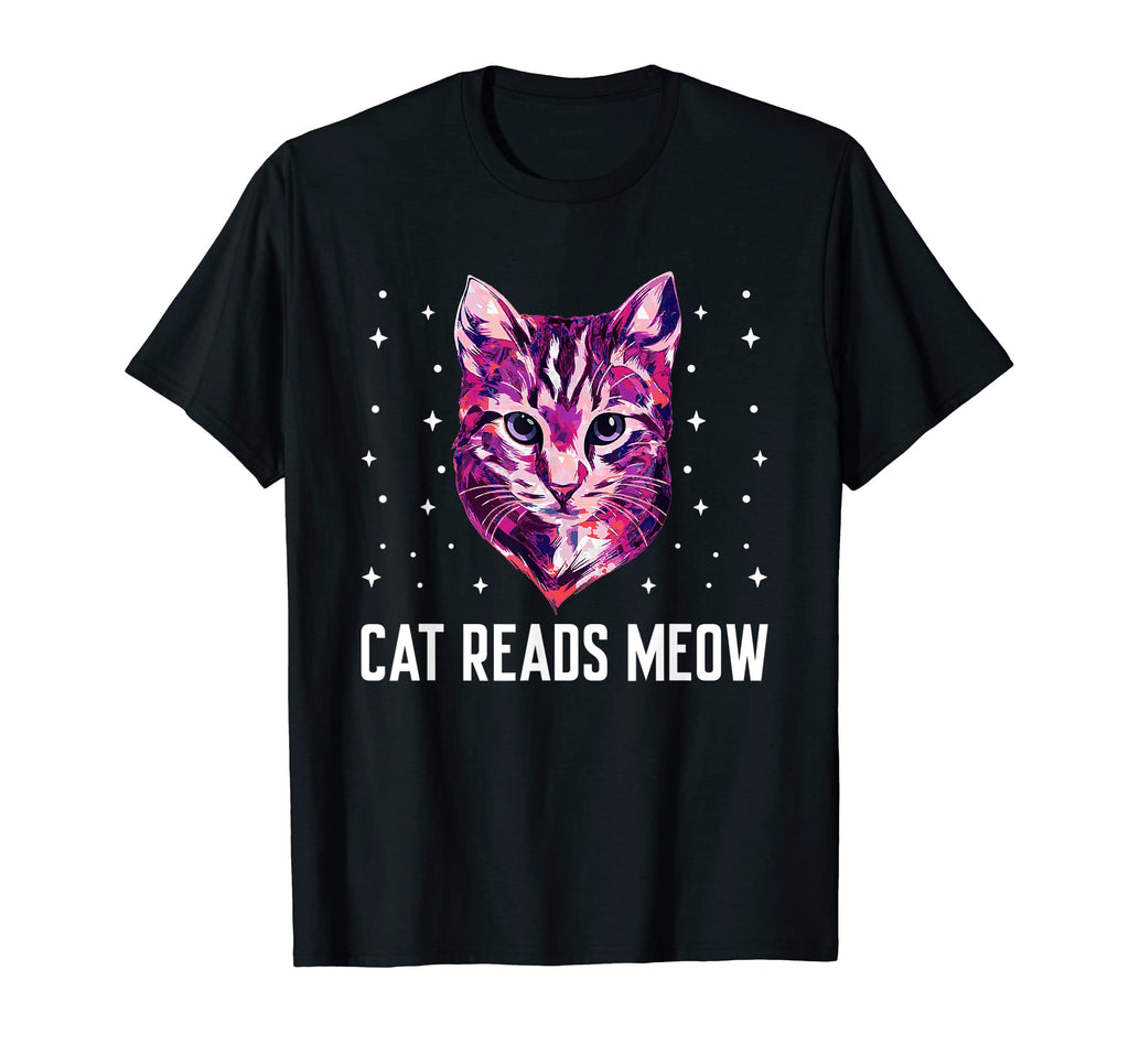 Cat Reads Meow Funny Cat Lover Kitten T-Shirt - Graphic Print for Adults - T-Shirt, Sweatshirt, Hoodie