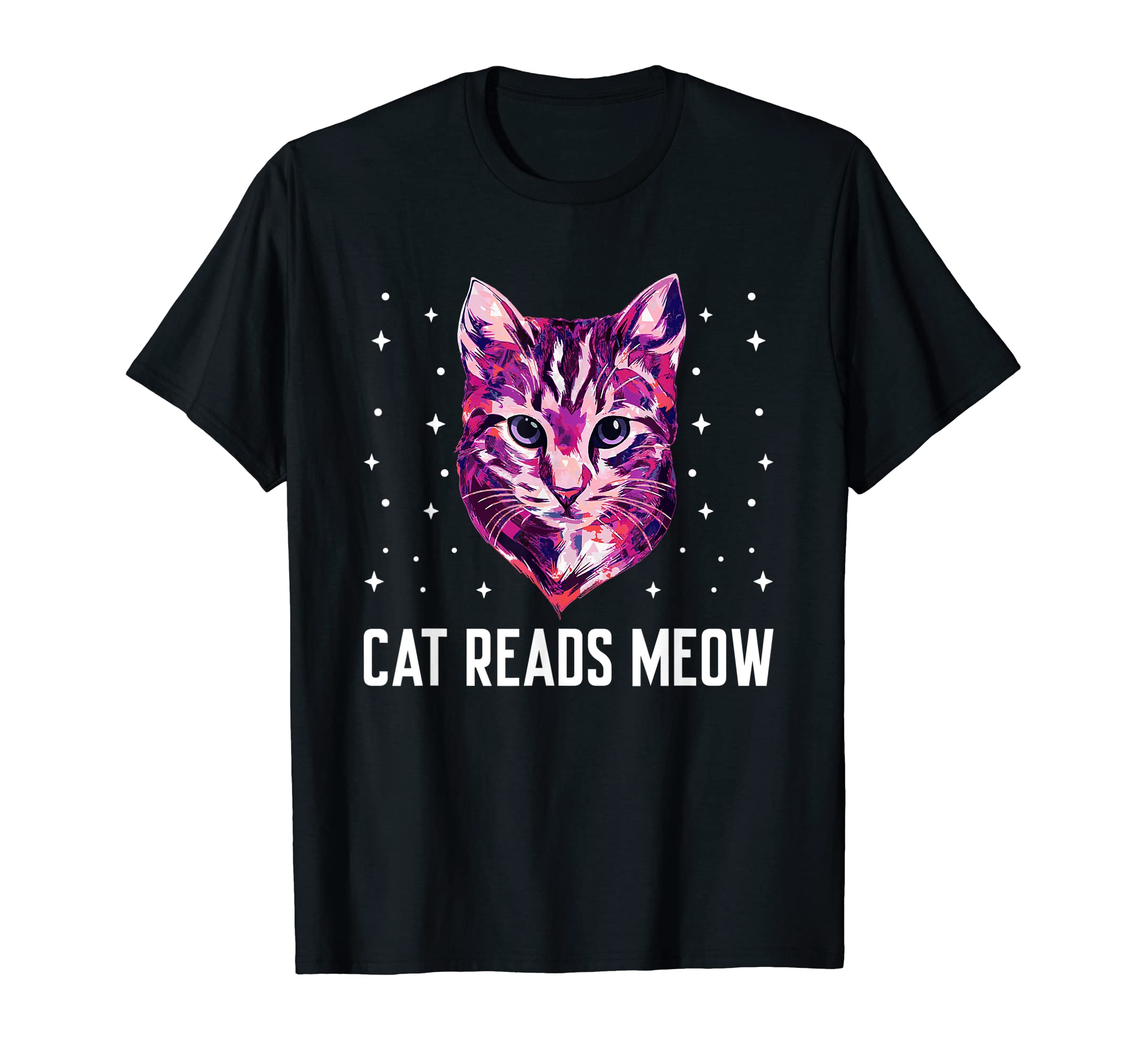 Cat Reads Meow Funny Cat Lover Kitten T-Shirt - Graphic Print for Adults - T-Shirt, Sweatshirt, Hoodie