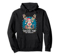 Soccer Fan Reindeer Matching Family Hoodie - Aesthetic Graphic for Adults - T-Shirt, Sweatshirt, Hoodie