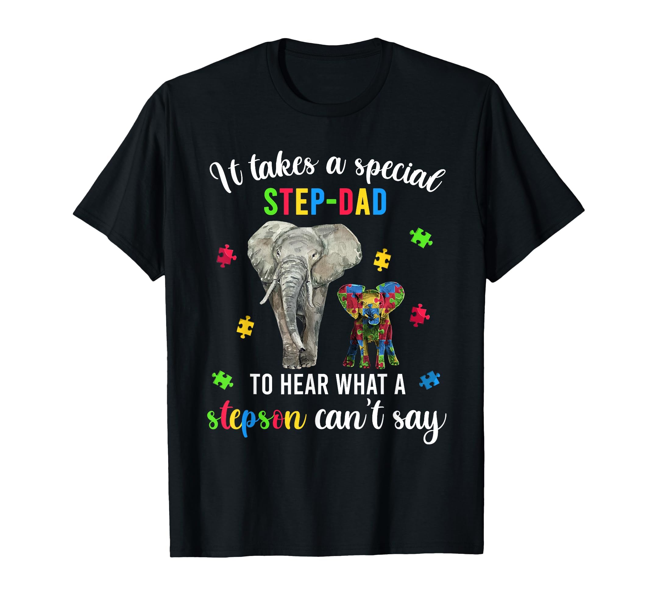 Fun Step Dad Elephant Autism T-Shirt - Streetwear Style for Adults - T-Shirt, Sweatshirt, Hoodie