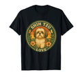 Floral Shih Tzu Mom Dad Dog T-Shirt - Aesthetic Graphic Men Women - T-Shirt, Sweatshirt, Hoodie