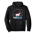 Trans Papa Bear Pride Proud Dad Ally Hoodie - Minimalist Print for Adults - T-Shirt, Sweatshirt, Hoodie