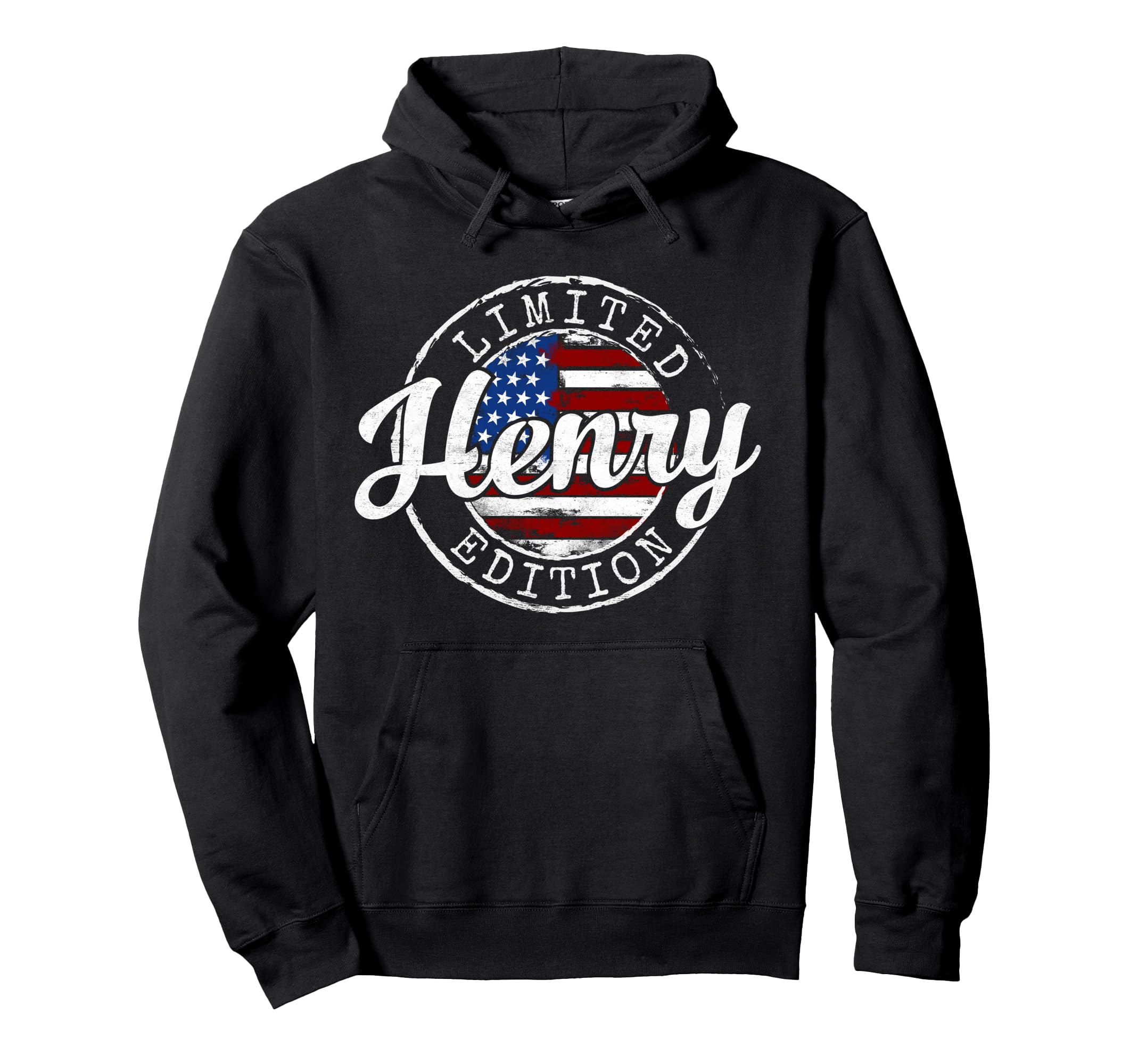 Henry Usa Flag Stamp Personalized Name Hoodie - Aesthetic Graphic Unisex - T-Shirt, Sweatshirt, Hoodie