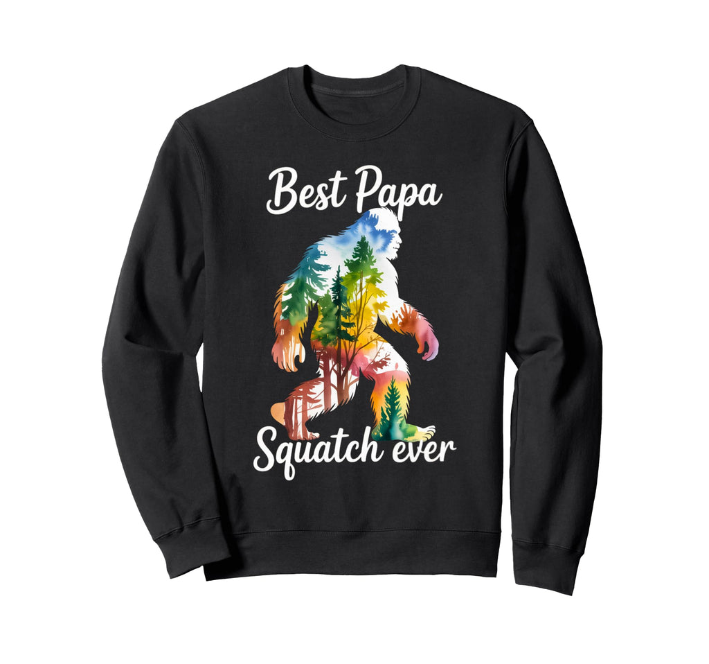 Bigfoot Dad Watercolor Best Papa Sweatshirt - Casual Everyday Wear Unisex - T-Shirt, Sweatshirt, Hoodie