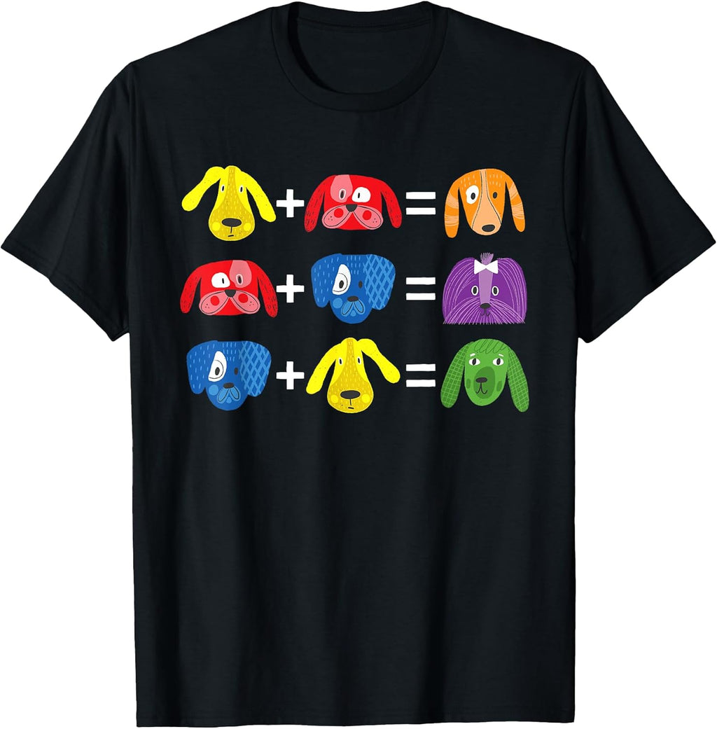 Dog Themed Artist Color Theory Educational Art - Adult & Kids T-Shirts, Sweatshirts & Hoodies apparel design preview 1