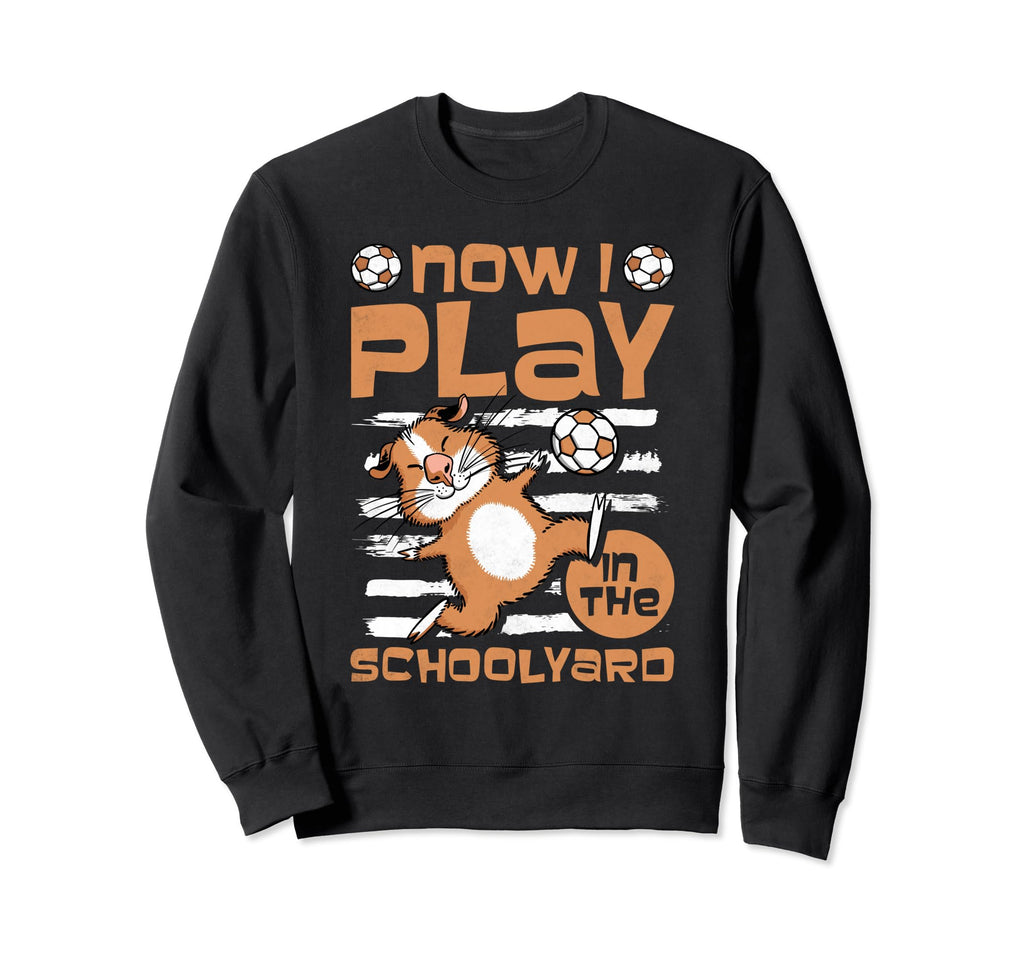 Now I Play Schoolyard Soccer Sweatshirt - Graphic Print Unisex - T-Shirt, Sweatshirt, Hoodie