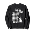 Papa Bear Pajama Grey Buffalo Plaid Sweatshirt - Custom Art Print Unisex - T-Shirt, Sweatshirt, Hoodie