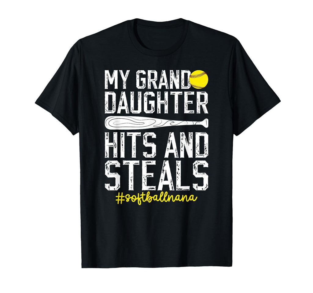 My Granddaughter Softball Nana Softball T-Shirt - Graphic Print Unisex - T-Shirt, Sweatshirt, Hoodie