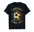 Awesome Since 1980 Soccer Birthday T-Shirt - Custom Art Print Men Women - T-Shirt, Sweatshirt, Hoodie
