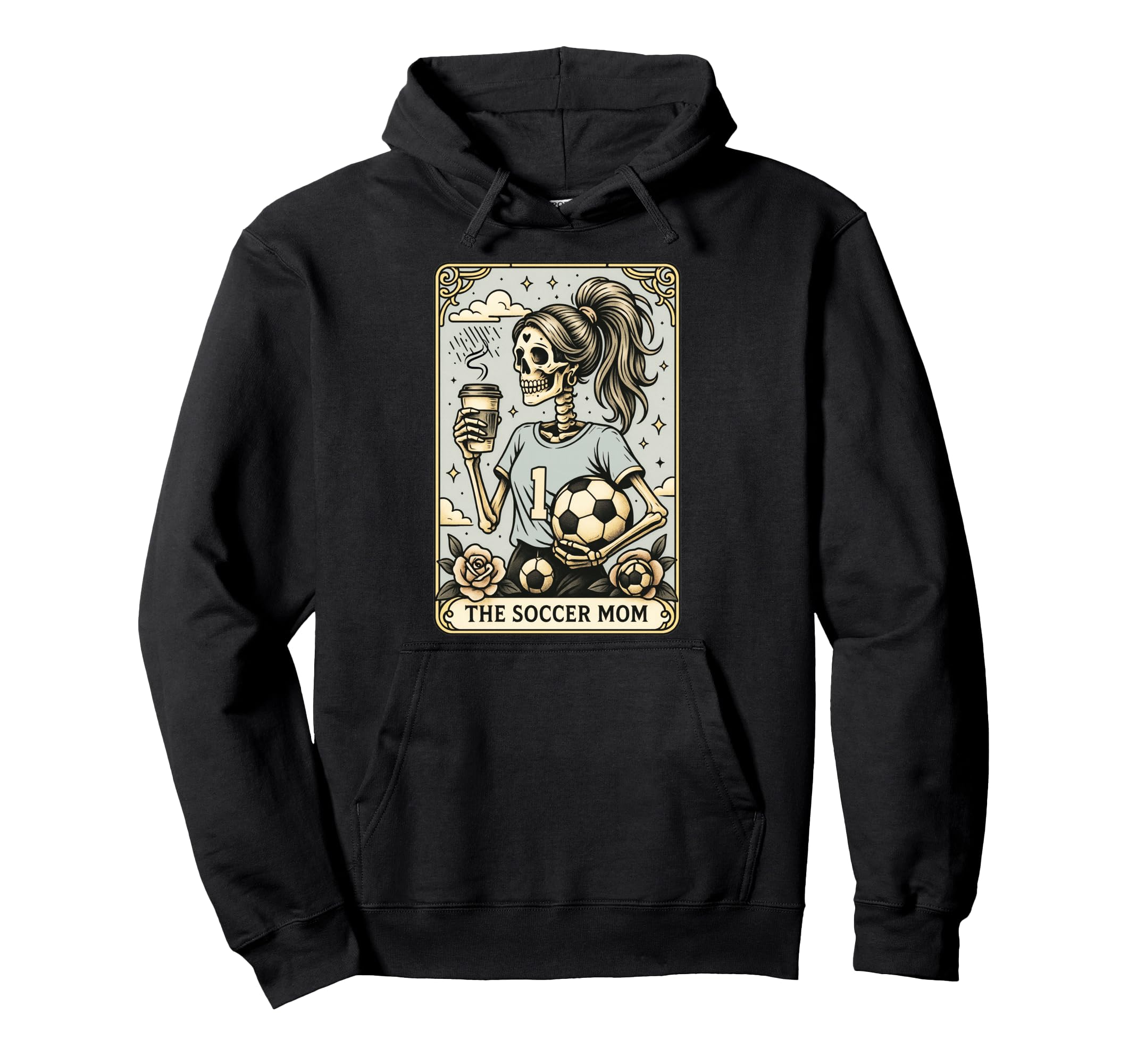 Soccer Mom Tarot Card Halloween Soccer Hoodie - Novelty Apparel for Adults - T-Shirt, Sweatshirt, Hoodie
