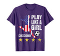 Play Like Soccer Usa United States Womens T-Shirt - Novelty Apparel Unisex - T-Shirt, Sweatshirt, Hoodie