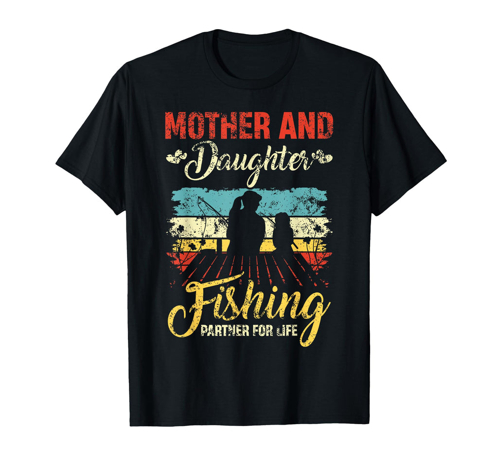 Mother And Daughter Fishing Partner T-Shirt - Minimalist Print Men Women - T-Shirt, Sweatshirt, Hoodie