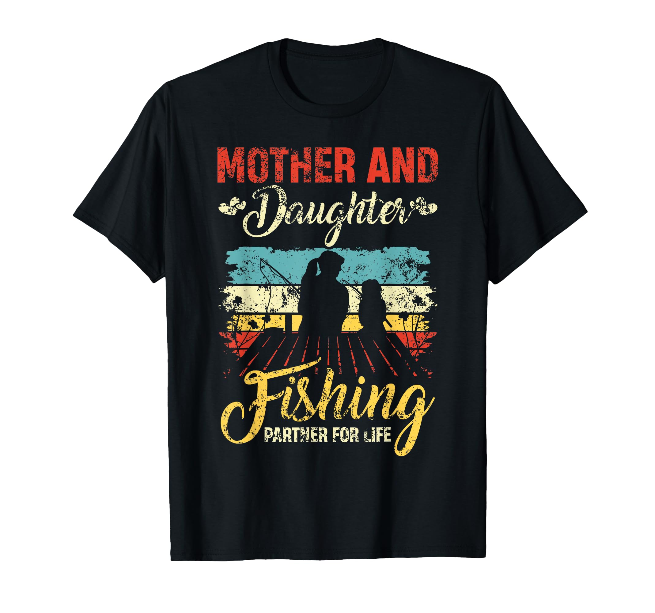 Mother And Daughter Fishing Partner T-Shirt - Minimalist Print Men Women - T-Shirt, Sweatshirt, Hoodie