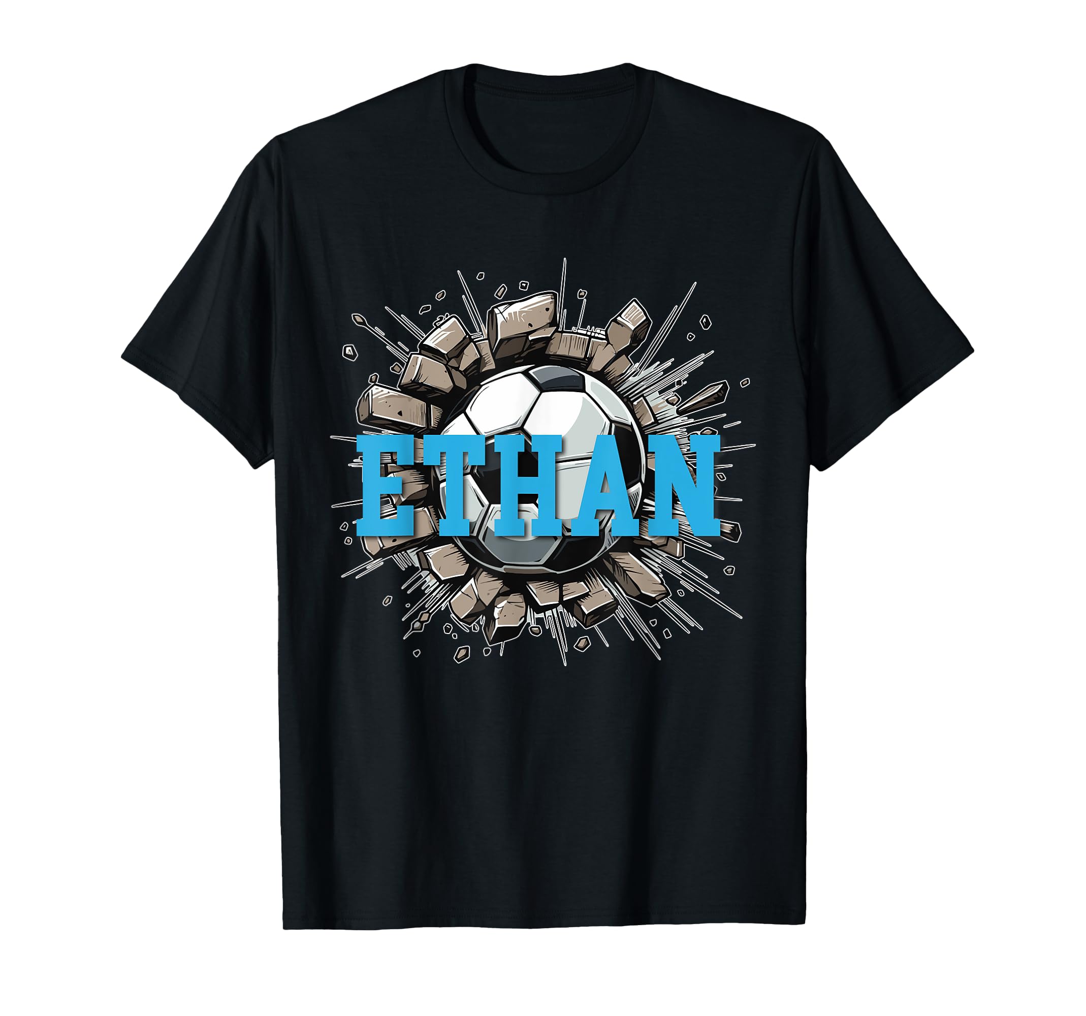 Ethan Personalized Name Soccer Sports Hoodie - Trendy Graphic Men Women - T-Shirt, Sweatshirt, Hoodie