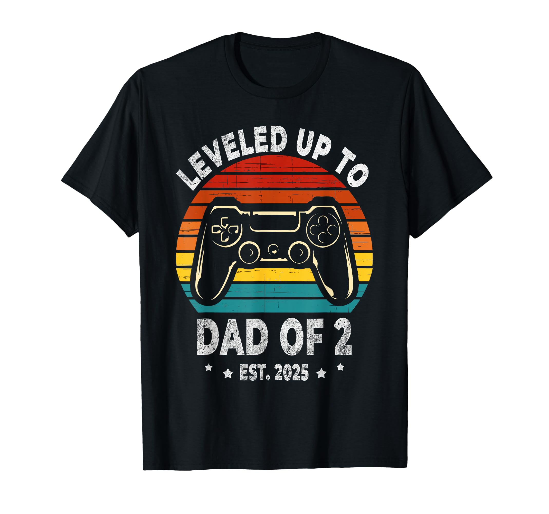 Leveled Up To Dad 2 Est 2025 Promoted To T-Shirt - Minimalist Print Unisex - T-Shirt, Sweatshirt, Hoodie