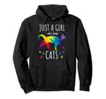 Just Who Loves Cats Cat Kitty Lovers Hoodie - Novelty Apparel Unisex - T-Shirt, Sweatshirt, Hoodie