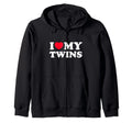 I Love My Twins Gift Parents Moms And Dads Hoodie - Custom Art Print Unisex - T-Shirt, Sweatshirt, Hoodie