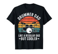 Drummer Dad Cooler Than Regular Dad T-Shirt - Custom Art Print Unisex - T-Shirt, Sweatshirt, Hoodie