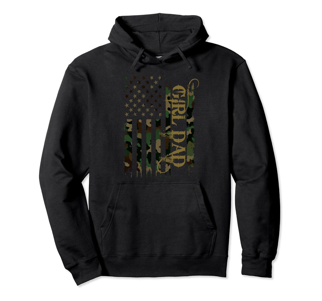 Dad United States Distressed Camo W Us Hoodie - Streetwear Style Men Women - T-Shirt, Sweatshirt, Hoodie