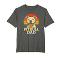 Pitbull Dad Smiling Pitbull Lover T-Shirt - Novelty Apparel Unisex - T-Shirt, Sweatshirt, Hoodie