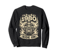 Biker 1980 Ride Birthday Motorcycle Rider Sweatshirt - Graphic Print Unisex - T-Shirt, Sweatshirt, Hoodie