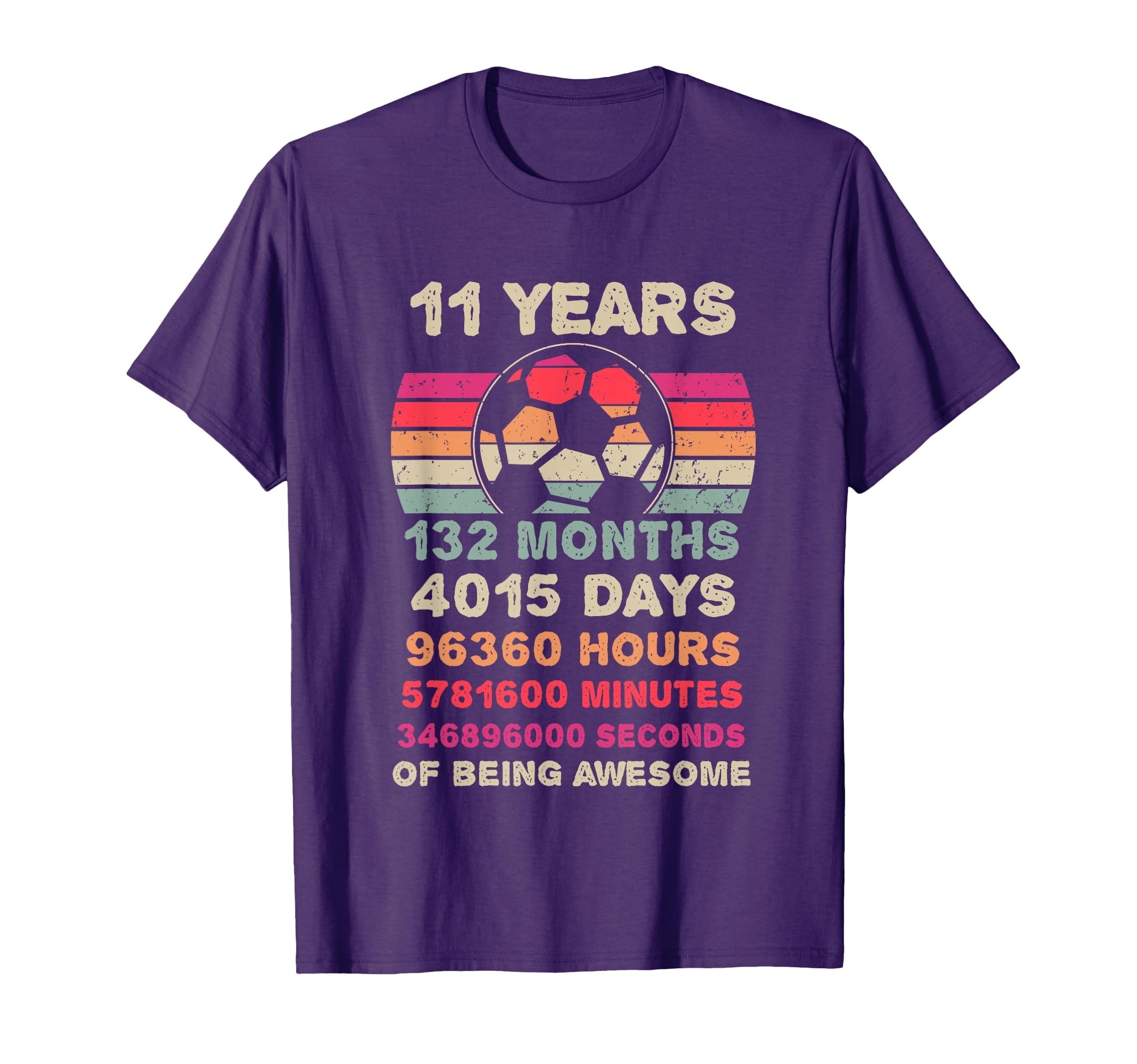 11 Year Old Soccer Birthday Eleventh T-Shirt - Novelty Apparel for Adults - T-Shirt, Sweatshirt, Hoodie