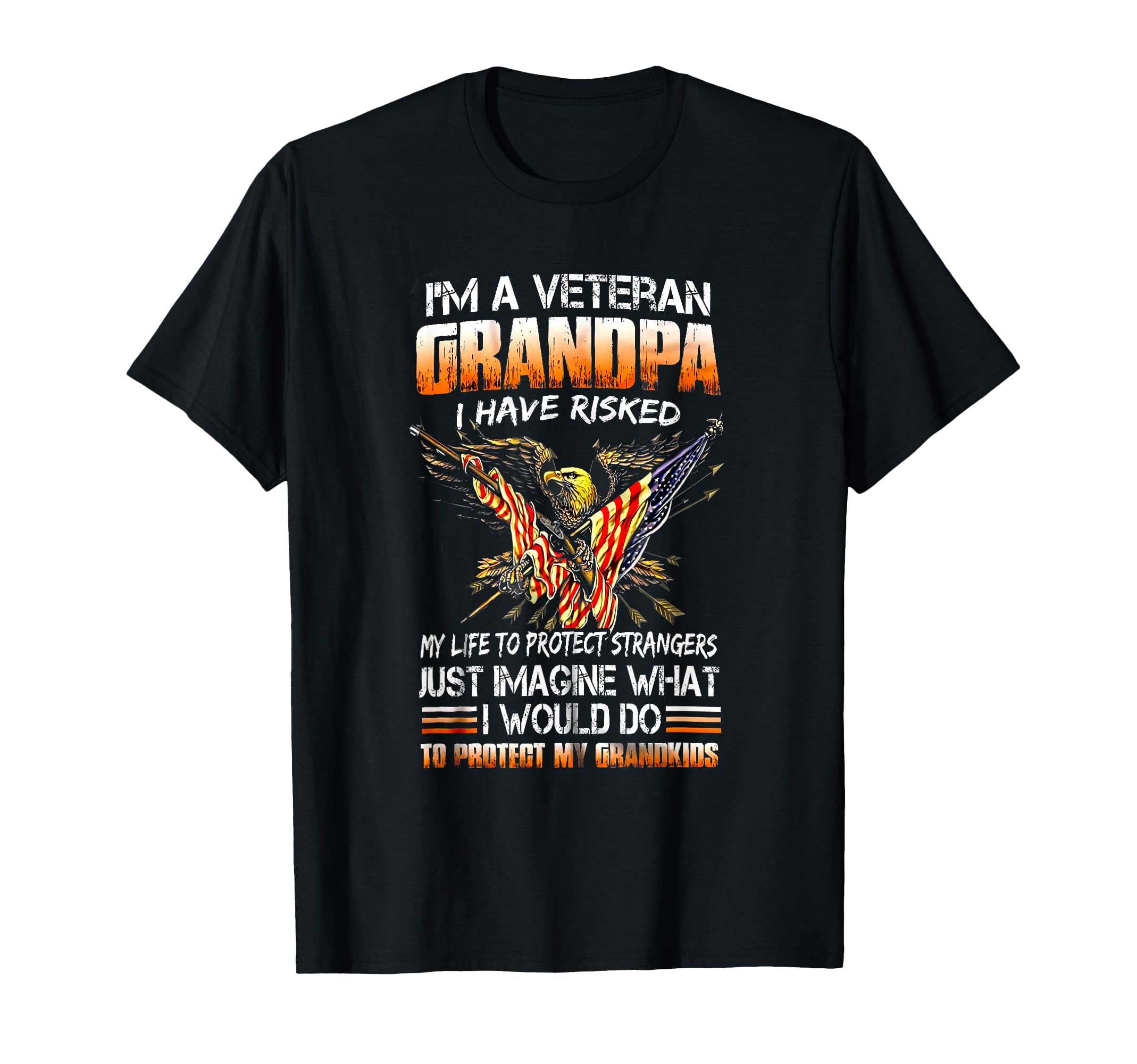 Veteran Grandpa Proud Vet Grandfather T-Shirt - Graphic Print Men Women - T-Shirt, Sweatshirt, Hoodie