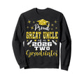 Proud Great Uncle Two 2026 Graduates Sweatshirt - Trendy Graphic Men Women - T-Shirt, Sweatshirt, Hoodie