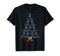 Tree Lights Santa Hat Elf Crow Tree T-Shirt - Graphic Print for Adults - T-Shirt, Sweatshirt, Hoodie
