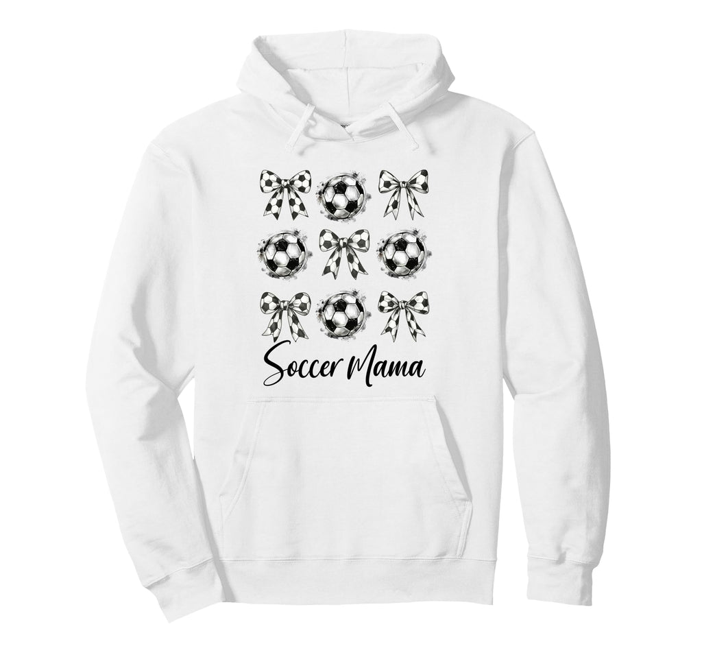 Soccer Mama Soccer Coquette Bow Soccer Hoodie - Unique Graphic Men Women - T-Shirt, Sweatshirt, Hoodie