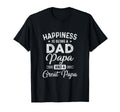 Happiness Is Being Dad Papa And T-Shirt - Minimalist Print for Adults - T-Shirt, Sweatshirt, Hoodie