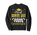 Proud Bonus Dad Three 2026 Graduates Sweatshirt - Aesthetic Graphic Unisex - T-Shirt, Sweatshirt, Hoodie