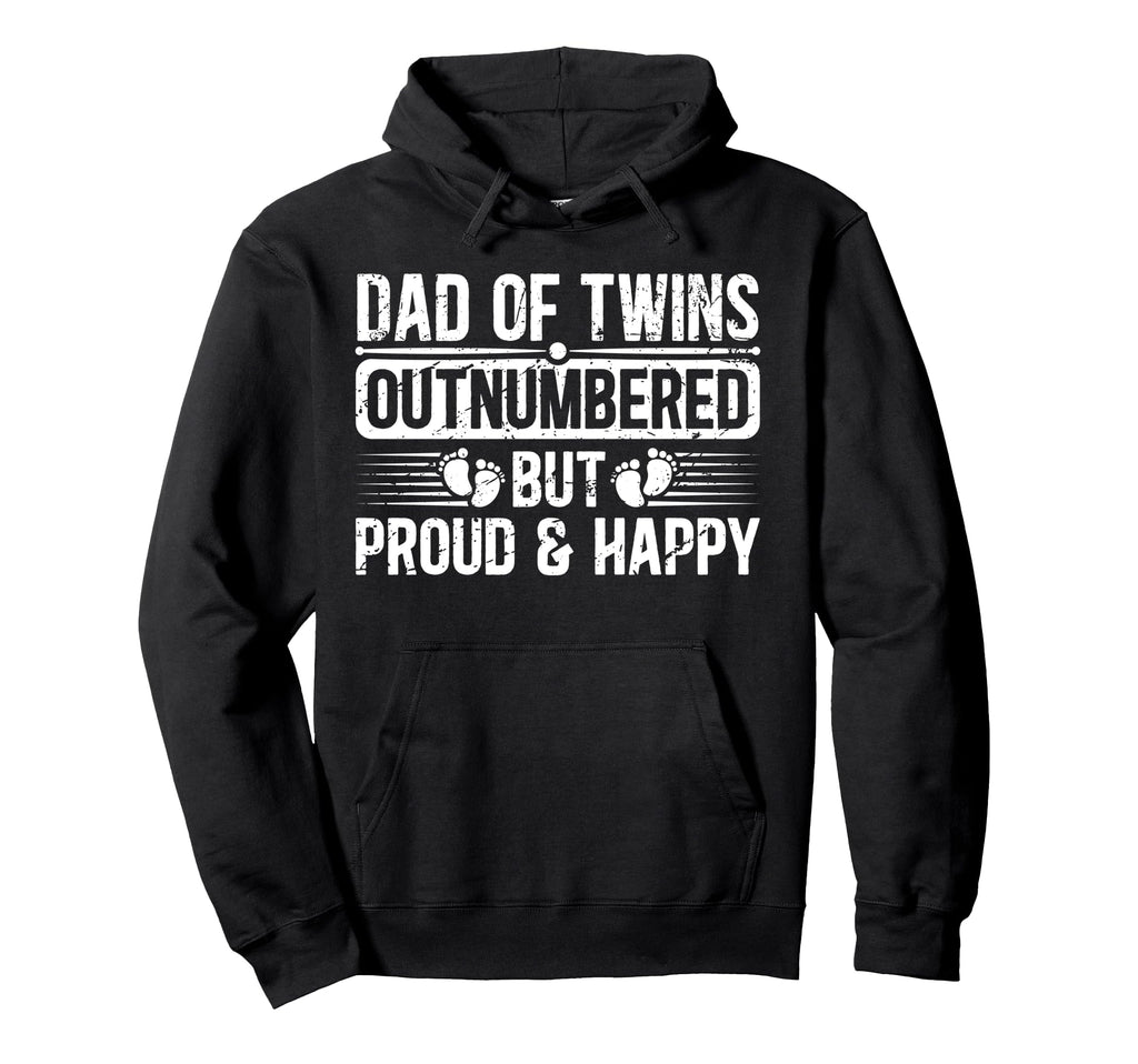 Twin Dad Twins Outnumbered Twin Father Hoodie - Novelty Apparel Unisex - T-Shirt, Sweatshirt, Hoodie