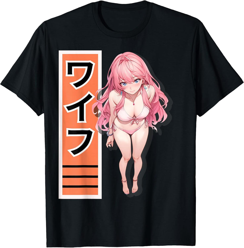 Vibrant Anime Girl Waifu Kawaii Design for Manga and - Adult & Kids T-Shirts, Sweatshirts & Hoodies apparel design preview 1