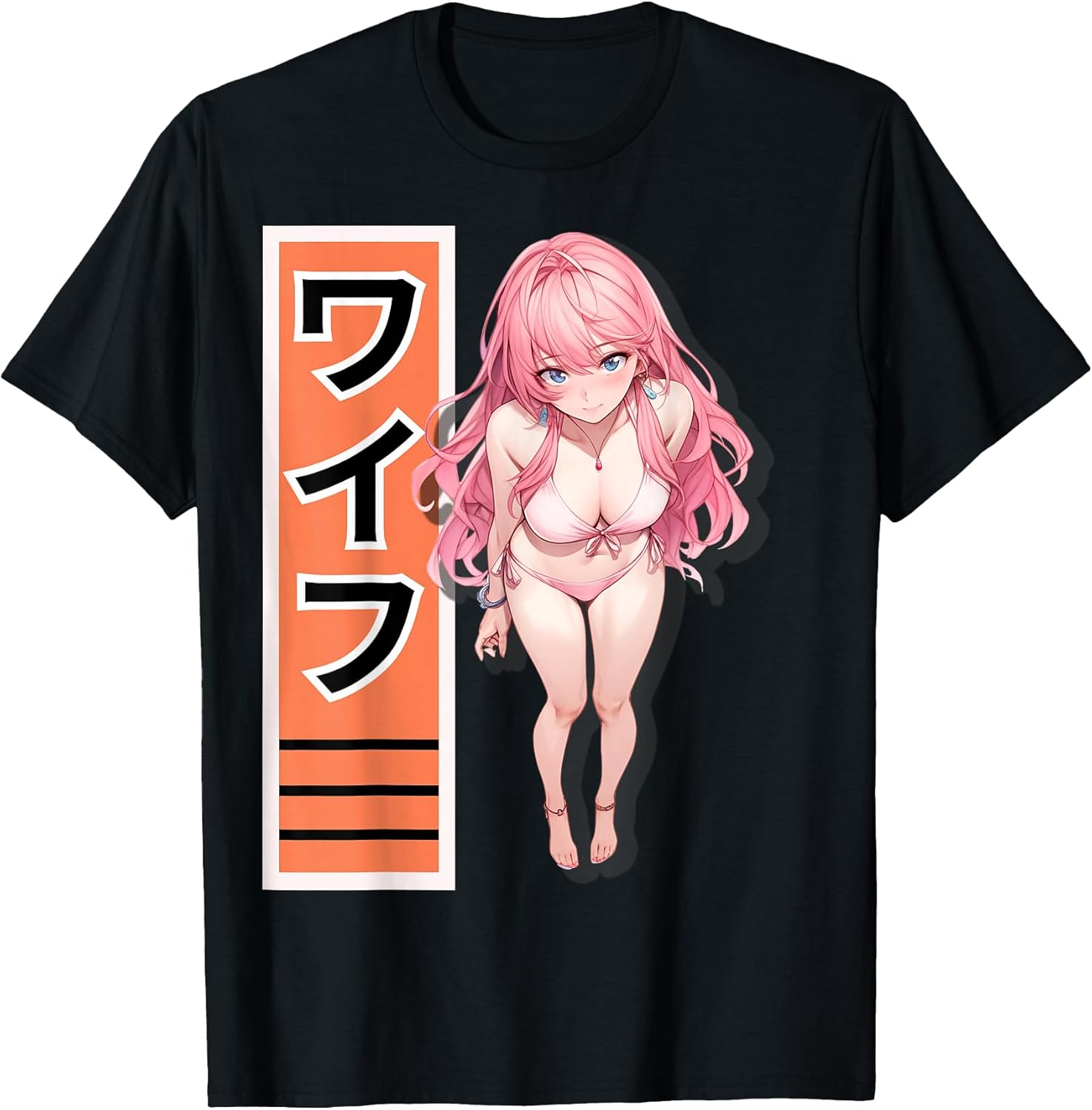 Vibrant Anime Girl Waifu Kawaii Design for Manga and - Adult & Kids T-Shirts, Sweatshirts & Hoodies apparel design preview 1
