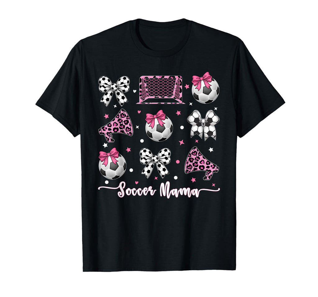 Coquette Bow Soccer Mom Mothers Day T-Shirt - Graphic Print for Adults - T-Shirt, Sweatshirt, Hoodie