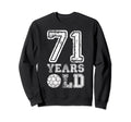 71 Years Old Soccer Sports Sweatshirt - Minimalist Print Men Women - T-Shirt, Sweatshirt, Hoodie