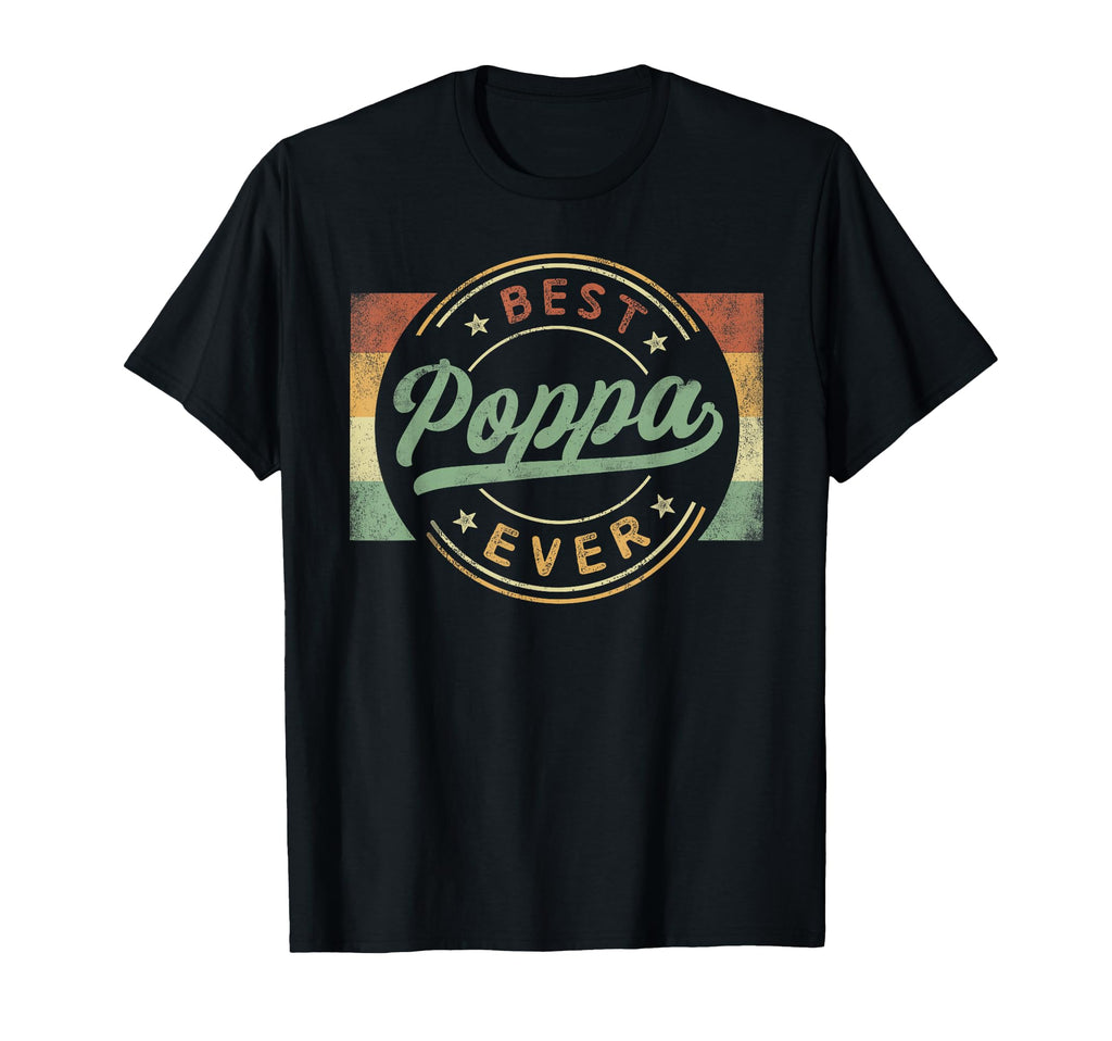 Best Poppa Ever Emblem Fathers Day Poppa T-Shirt - Minimalist Print Unisex - T-Shirt, Sweatshirt, Hoodie