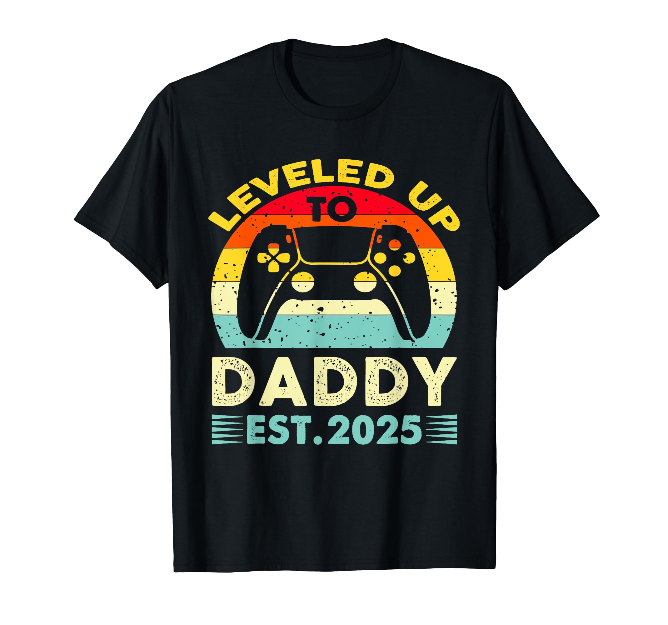 Leveled Up To Daddy 2025 Promoted To T-Shirt - Minimalist Print for Adults - T-Shirt, Sweatshirt, Hoodie