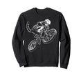 Cat Riding Bicycle Helmet Sweatshirt - Fun Novelty Design Men Women - T-Shirt, Sweatshirt, Hoodie