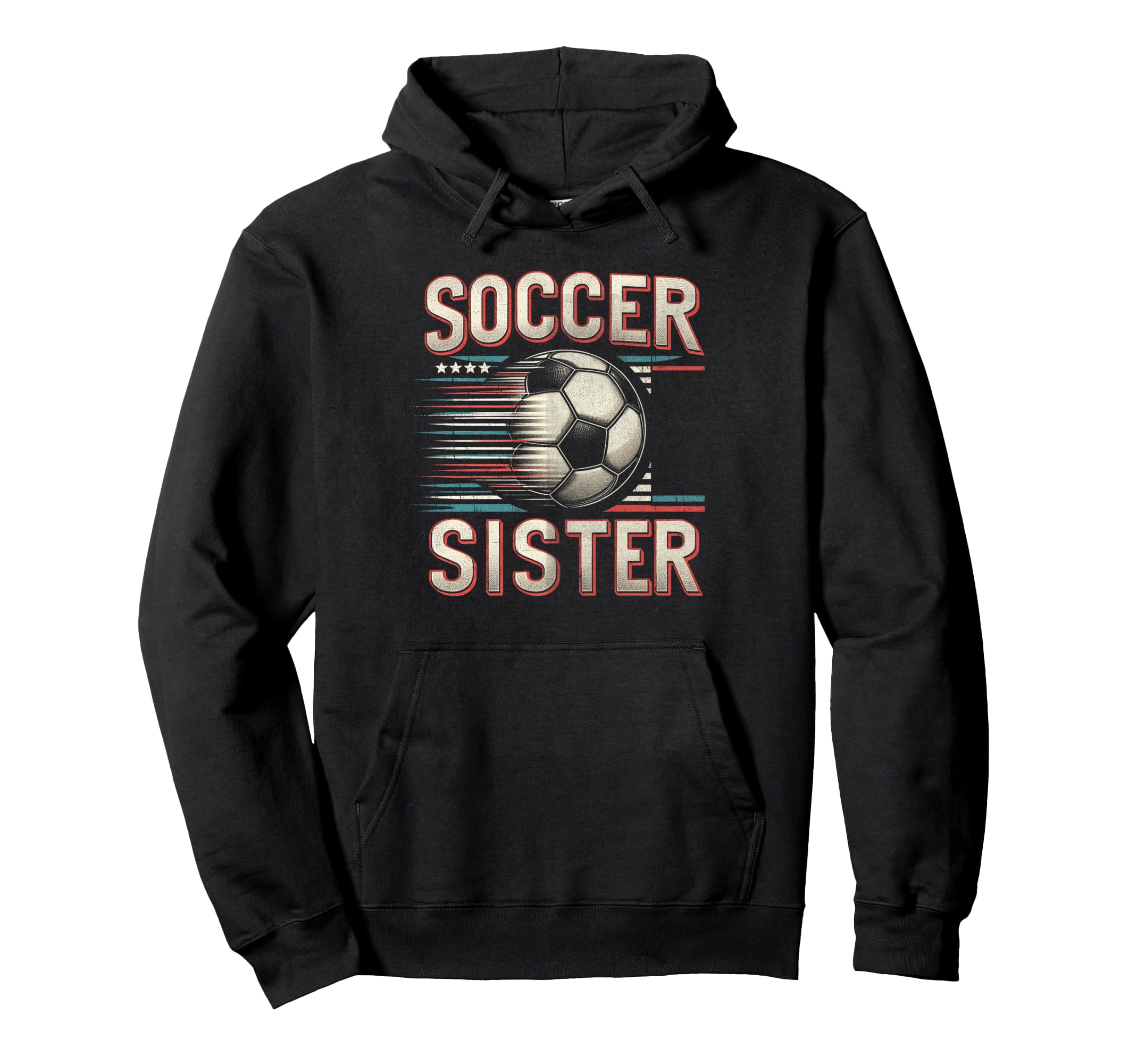 Soccer Sister Football Lover Gifts Hoodie - Minimalist Print Men Women - T-Shirt, Sweatshirt, Hoodie