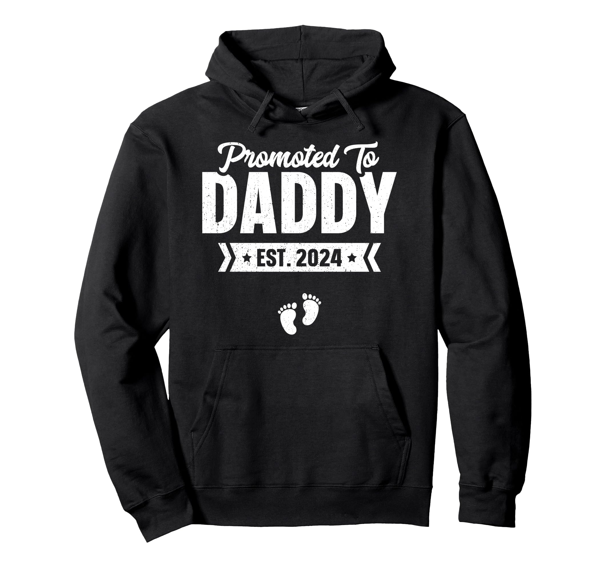 Promoted To Daddy Est 2024 Gift Hoodie - Casual Everyday Wear for Adults - T-Shirt, Sweatshirt, Hoodie