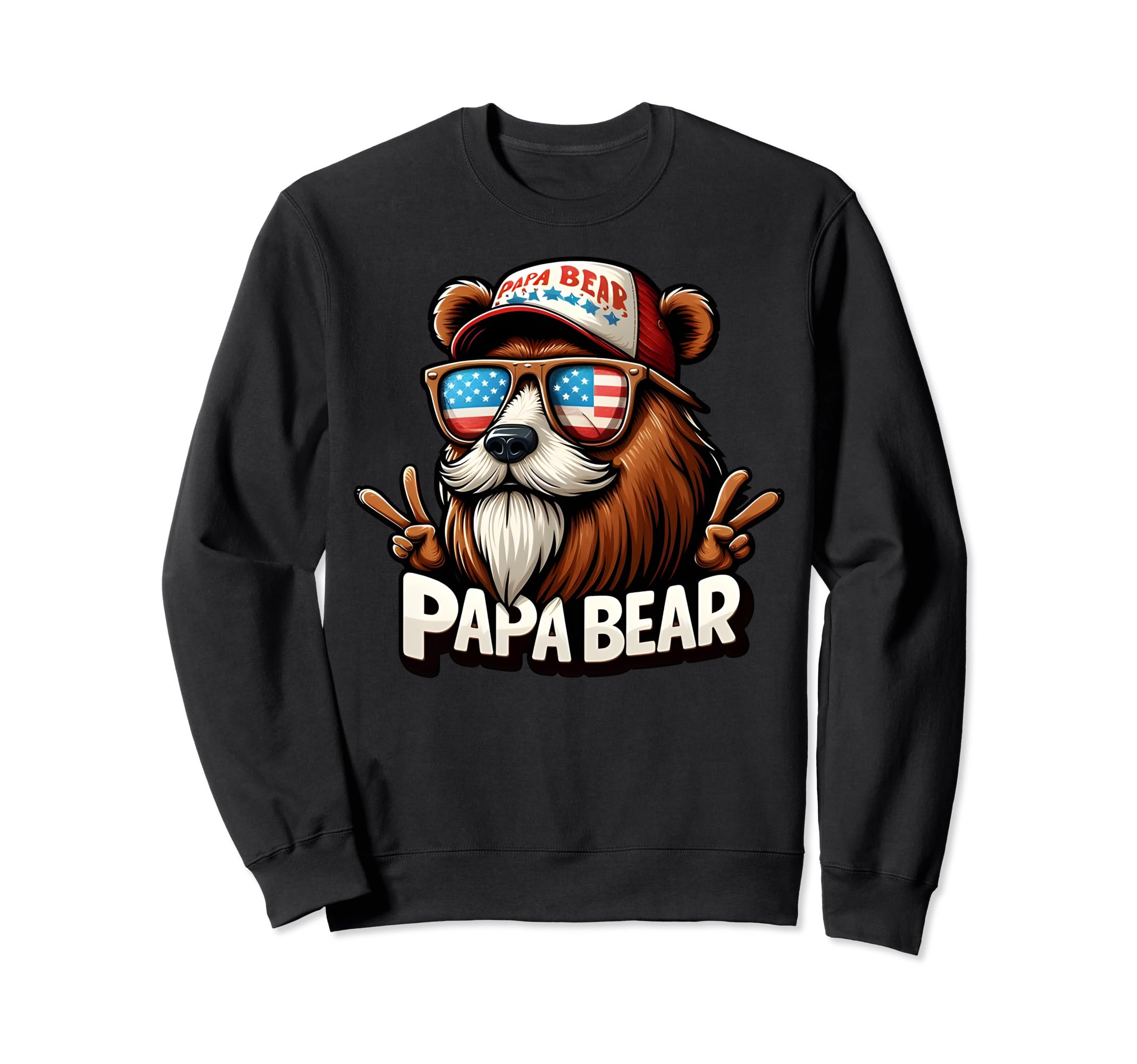 Papa Bear Fathers Day Gift Us Sweatshirt - Minimalist Print Men Women - T-Shirt, Sweatshirt, Hoodie